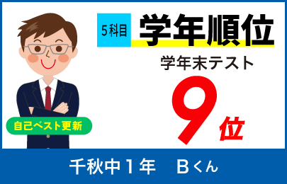 螢雪ゼミナール塾生の定期テスト成績アップ