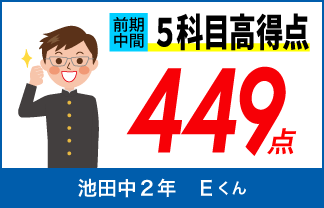 螢雪ゼミナール塾生の定期テスト成績アップ