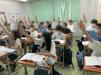 塾のケイセツに通う宮田中　北部中　古知野中　浅井中　西部中　西成中の生徒