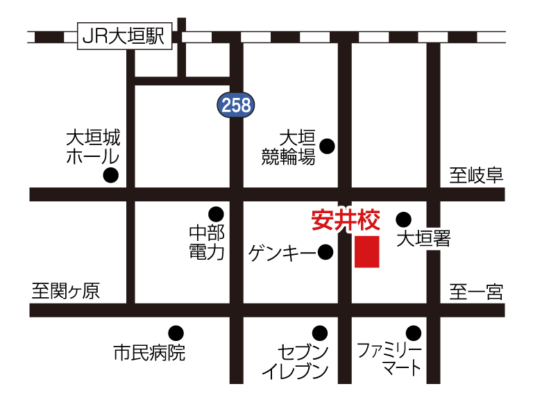 安井校の地図