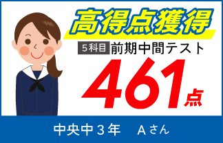 螢雪ゼミナール塾生の定期テスト成績アップ