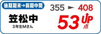 蛍雪ゼミナール柳津校　塾生の定期テスト成績アップ