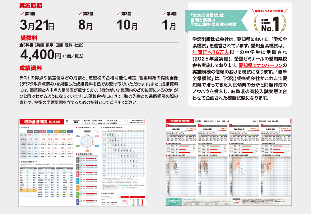 第１回岐阜全県模試について