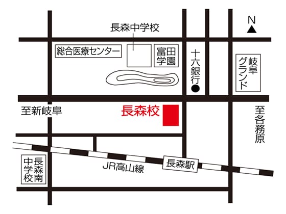 長森校の周辺地図